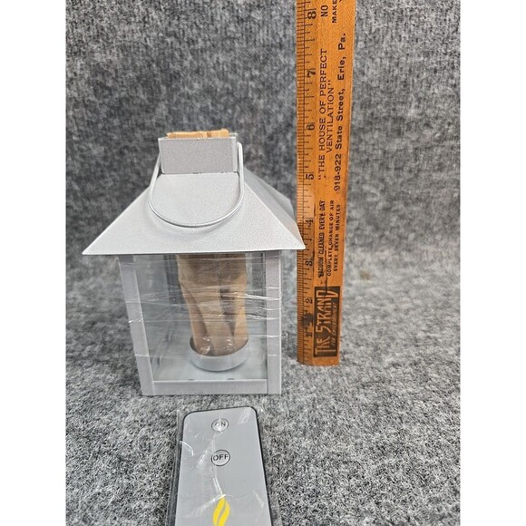 Luminara Gray Mini Lantern With Remote & Flameless Candle - Picture 2 of 7